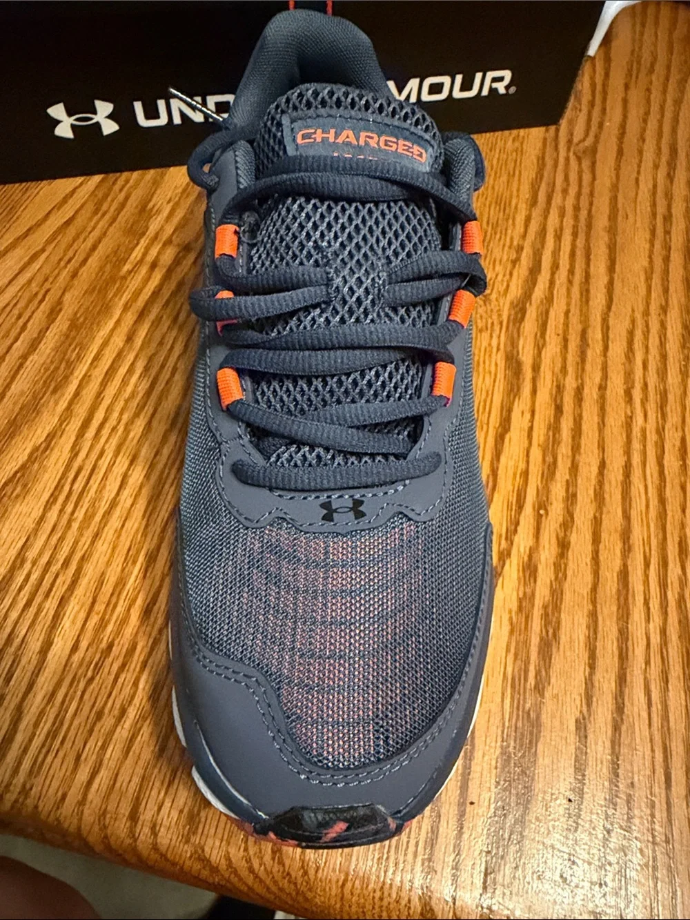 NWT Under Armour Navy and Orange Men’s Trainer Sneakers 8.5